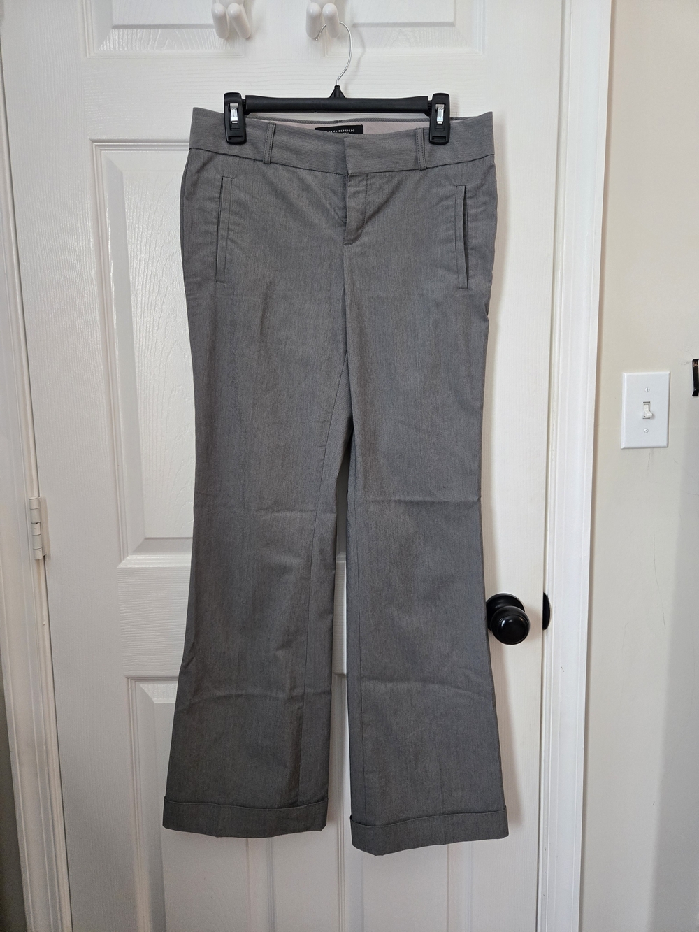 Banana Republic Gray Wide-Leg Dress Pants